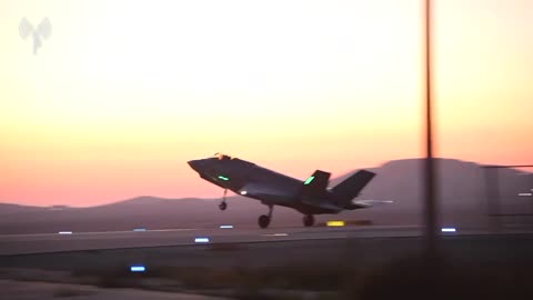 Israeli Air Force F-35 fighter jet lands safely in airbase after striking Houthis in