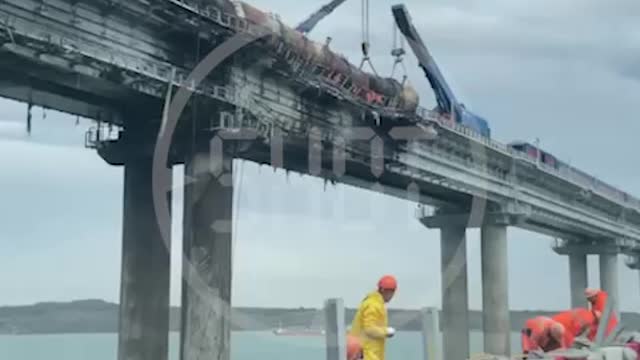 Repair Of Damages On The Crimean Bridge Is In Full Swing