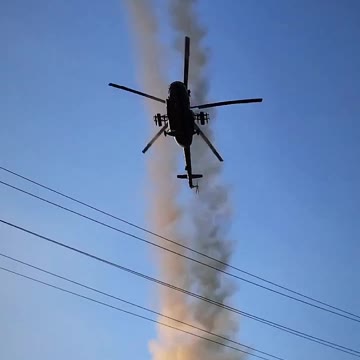 Ukrainian Attack Helicopter Flyover
