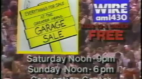 January 1985 - Ad for WIRE-AM Greater Indianapolis Garage Sale