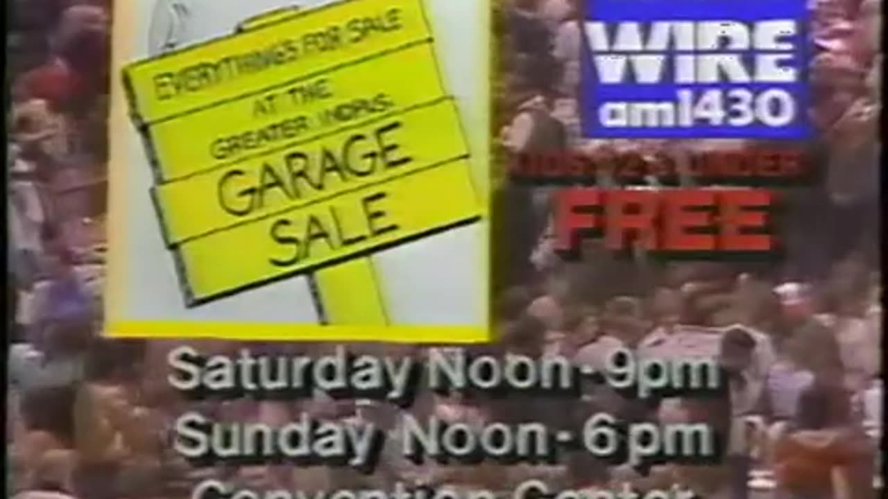 January 1985 - Ad for WIRE-AM Greater Indianapolis Garage Sale