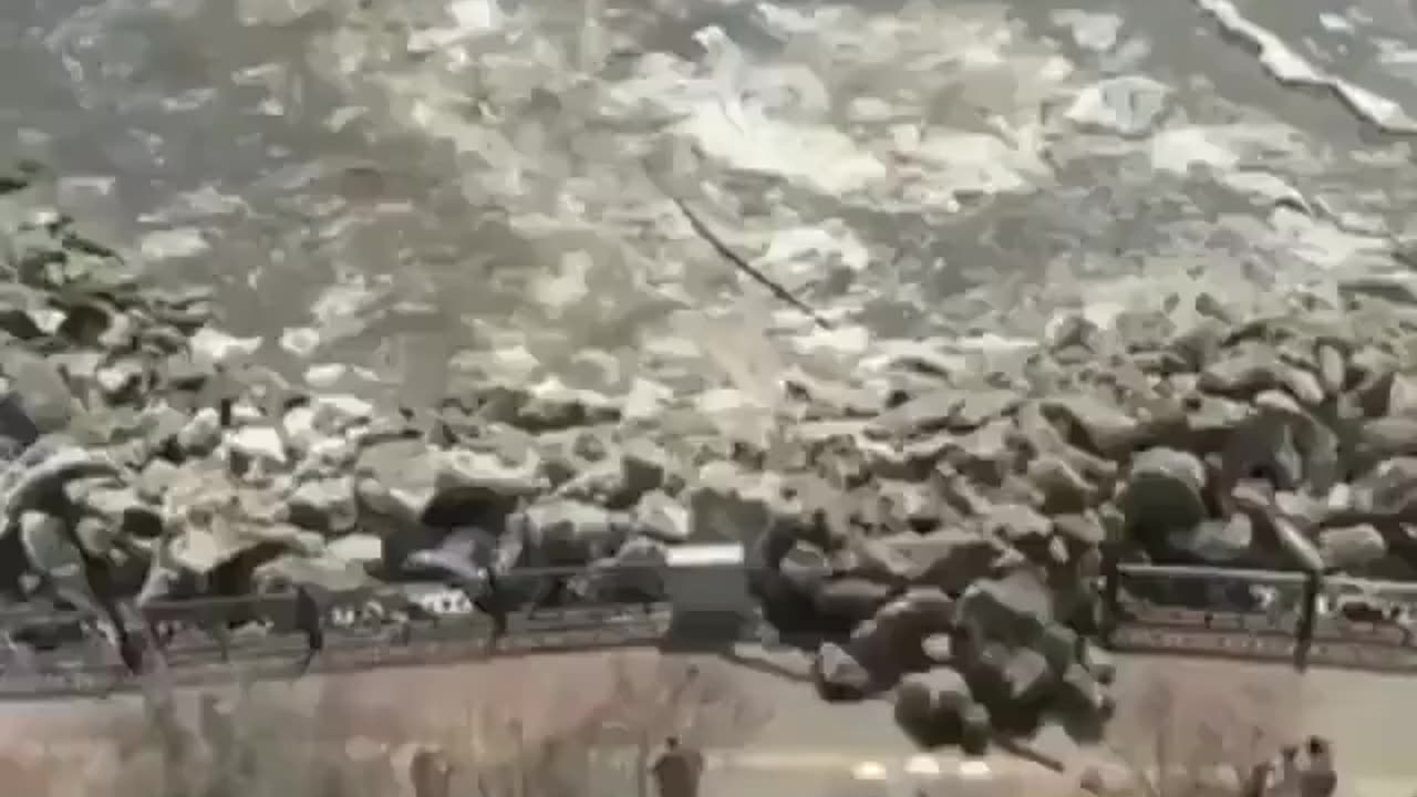 An “ICE Tsunami “ A Natural Phenomenon That Occurs When Strong Winds Or Other Factors Push Across A Body Of Water Causing It To Pile Up On The Shoreline