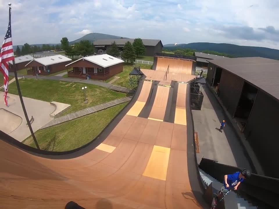 Hitting the mini-mega ramp at WoodWard, PA! (I met Raymond Warner)