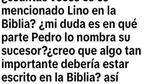 ¿Dónde aparece el segundo Papa, Lino, en la Biblia? - Padre Juan Molina