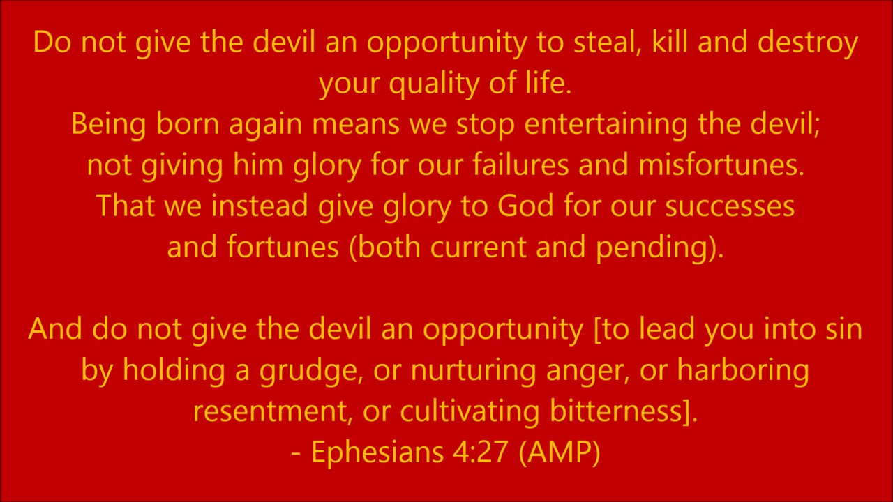 Godliness | Do not give the devil an opportunity - RGW Teaching