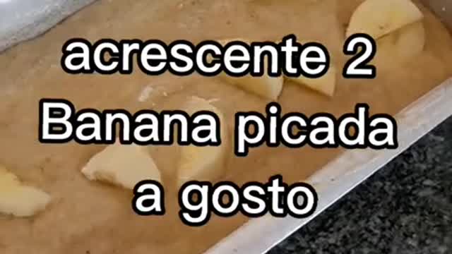 Bolo de banana fit muito rápido, fácil e econômico