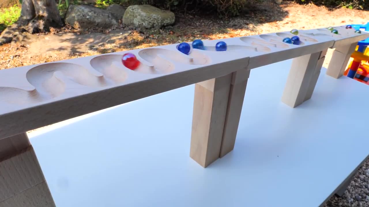 Marble Run Race ASMR 〇 HABA Slope, Dump Truck & Garbage Truck Long Time Relax Healing