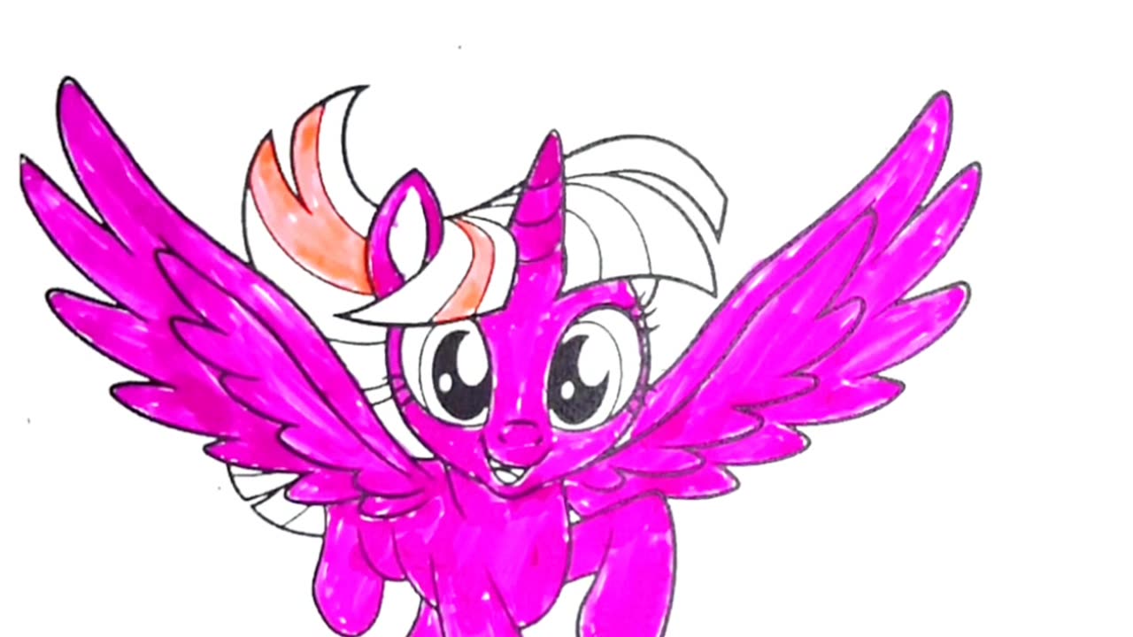 Magical Coloring Fun: Little Pony Twilight Sparkle - Unleash Your Creativity #fyp #youtubeshorts