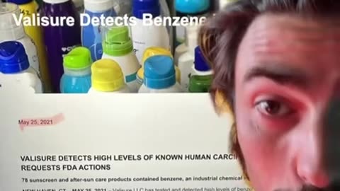 Harmful Benzine in Sunscreen