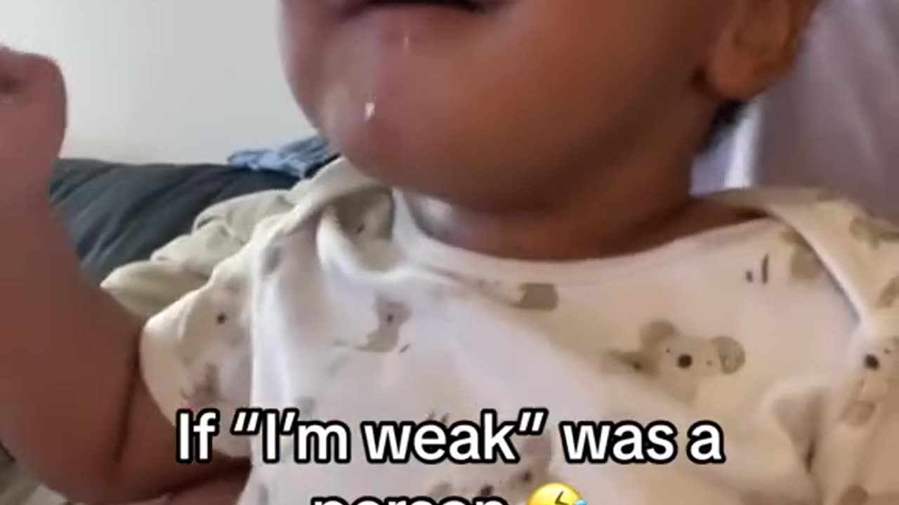 Baby laughed so hard, she can't catch her breath