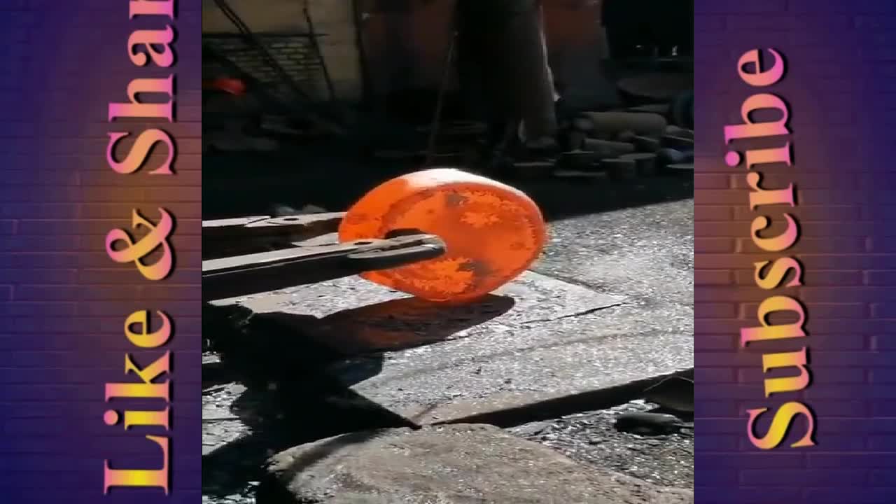 Video showing how a train wheel is manufactured will blow your Mind