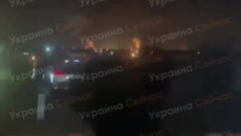 Ukrainian drones hitting a Russian refinery in Slavyansk-na-Kubani