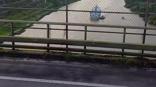 Bridge through the canal of panama