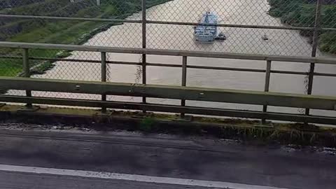 Bridge through the canal of panama