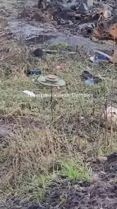 The consequences of the explosion of the T-80BV tank of the Ukrainian army on anti-tank mines