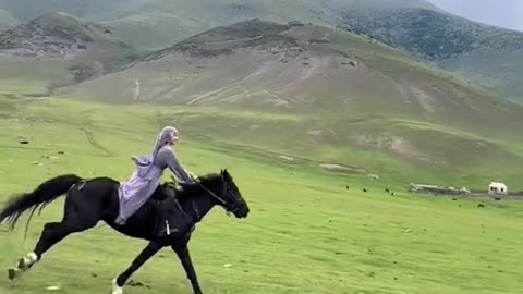 Horse riding girl