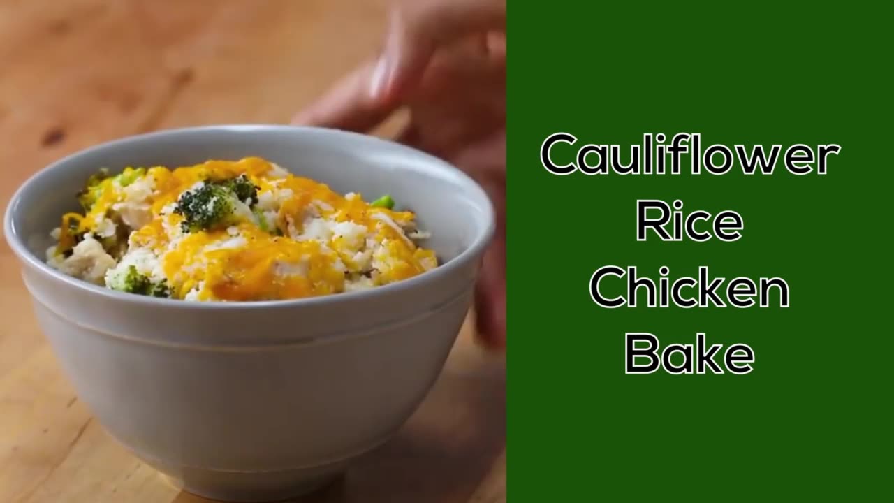 Cauliflower Rice Chicken Bake