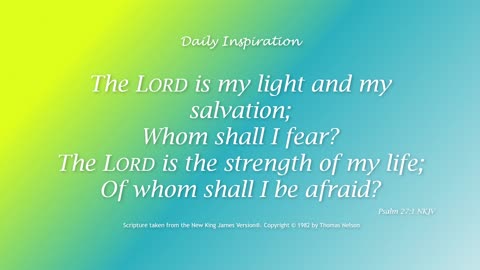 One Minute Devotional -- Psalm 27:1