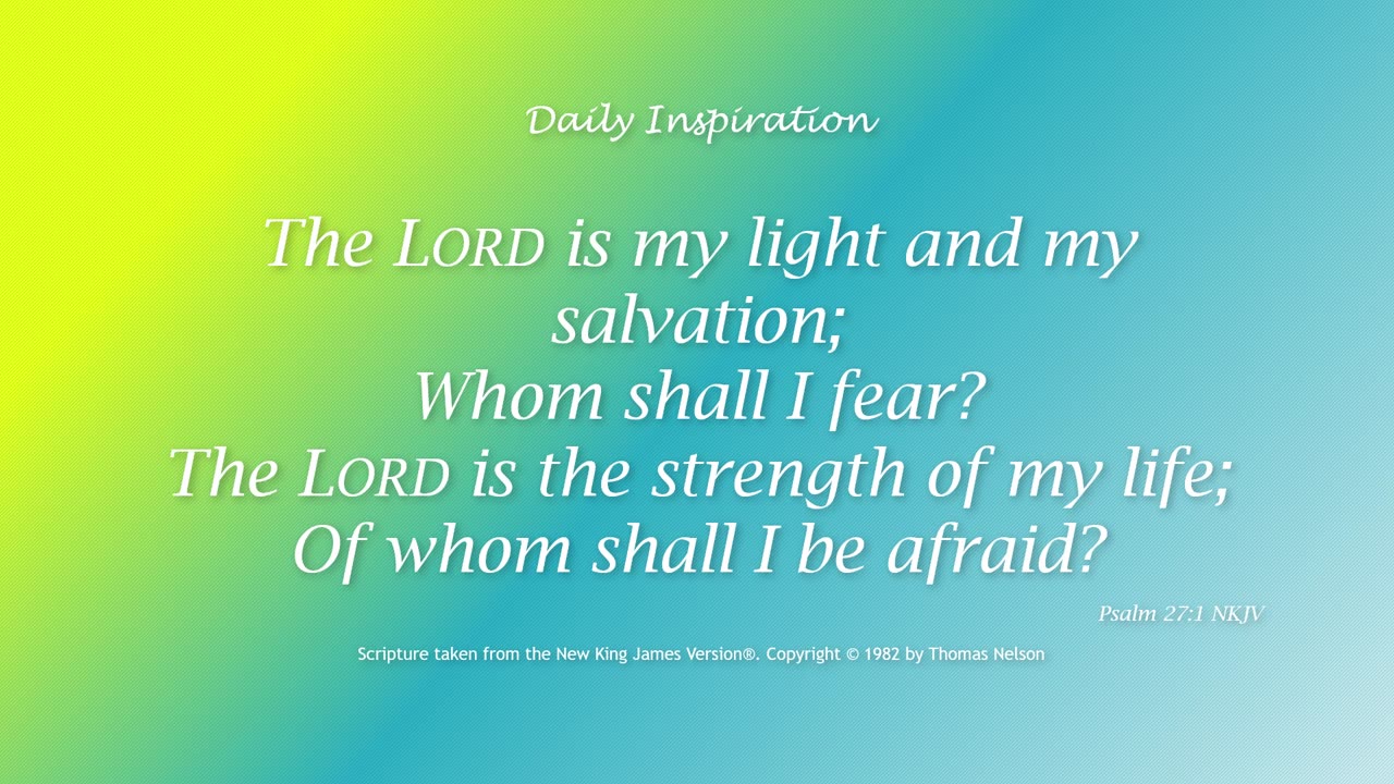 One Minute Devotional -- Psalm 27:1
