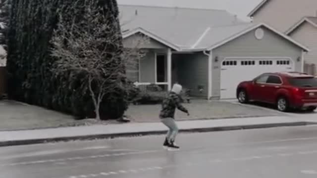 Ice Skating on Asphalt