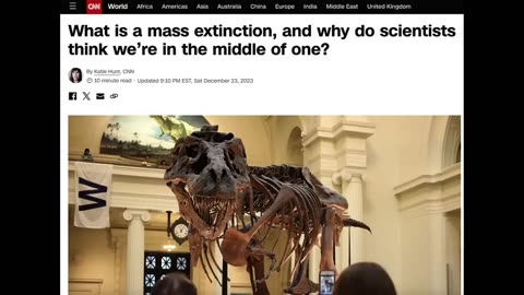 WE ARE IN THE MIDDLE OF A MASS EXTINCTION! YOU'D HAVE TO BE BLIND & BRAIN DEAD NOT TO GET IT YET!