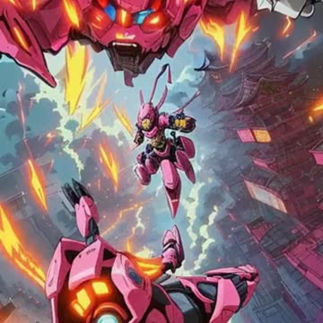 Yoshimi's Vibrant Battle: Expressive Emotions in Dynamic Action!