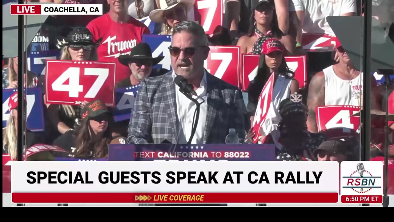 Grant Cardone at Trump Rally Coachella CA