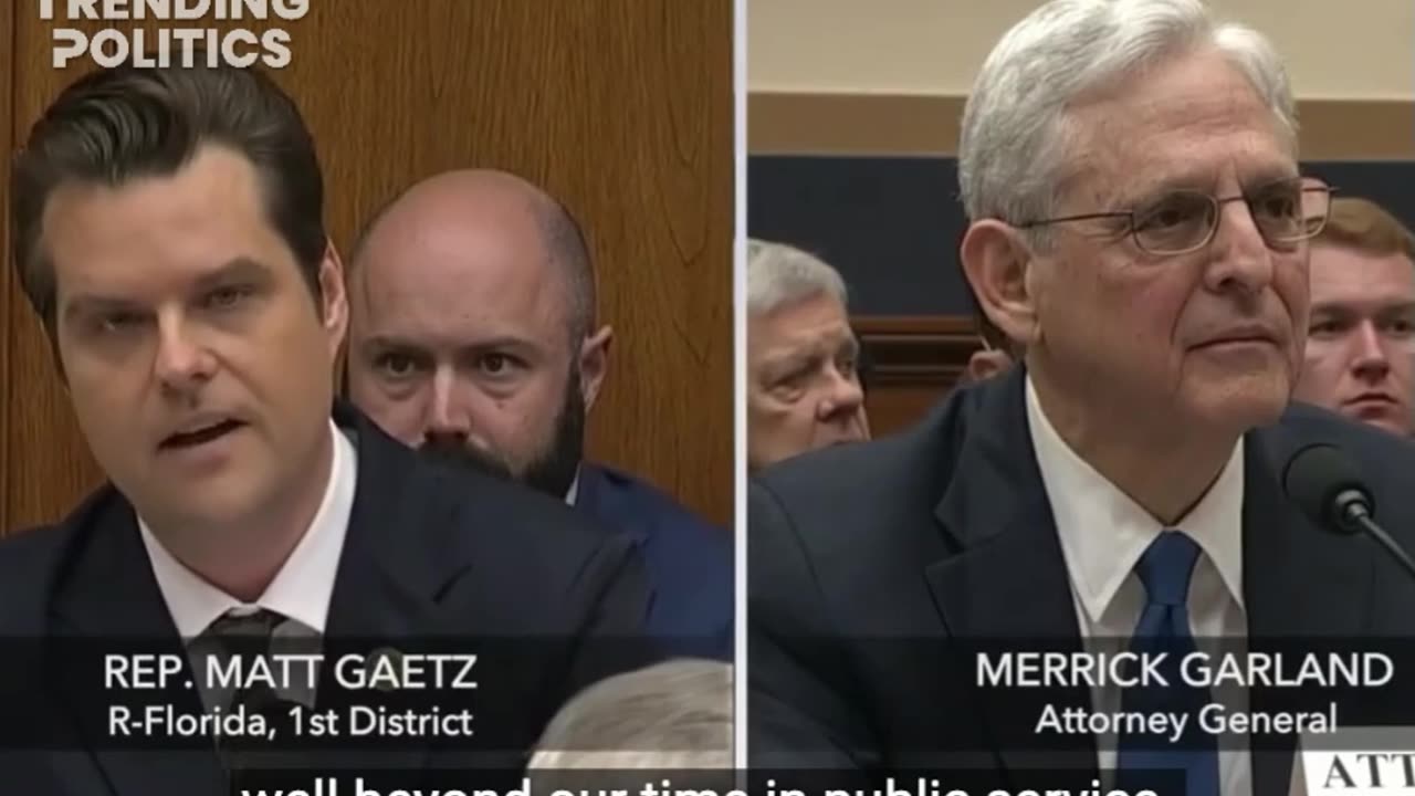 Matt Gaetz Confronts AG Garland to His Face about the Coordinated Lawfare against Trump