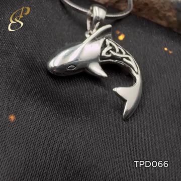 Celtic Shark Sterling Silver Pendant – Fierce Elegance