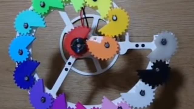 The speed of the gears increases geometrically
