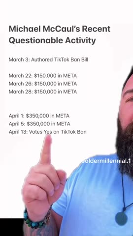 TikTok Ban Bill Author Bought Over A MILLION In Competitors Stock