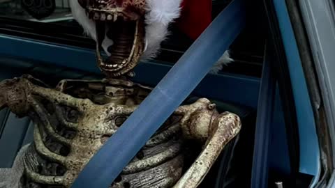 Skeleton Driving My Chevy 4x4 Truck