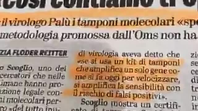 I tamponi sono una truffa: fino a 95% di falsi positivi.