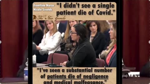 "... DIDN'T SEE SINGLE PATIENT DIE OF COVID, BUT FROM NEGLIGENCE & MEDICAL MALFEASANCE