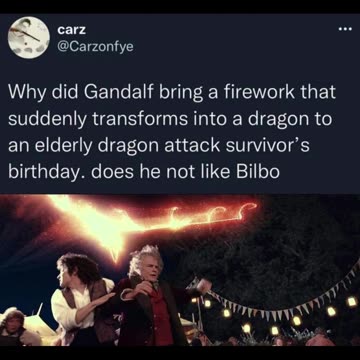 Gandalf's Fireworks #shorts #memes #funny #showerthoughts #magic #dragon