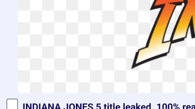 Indiana Jones 5 title leak