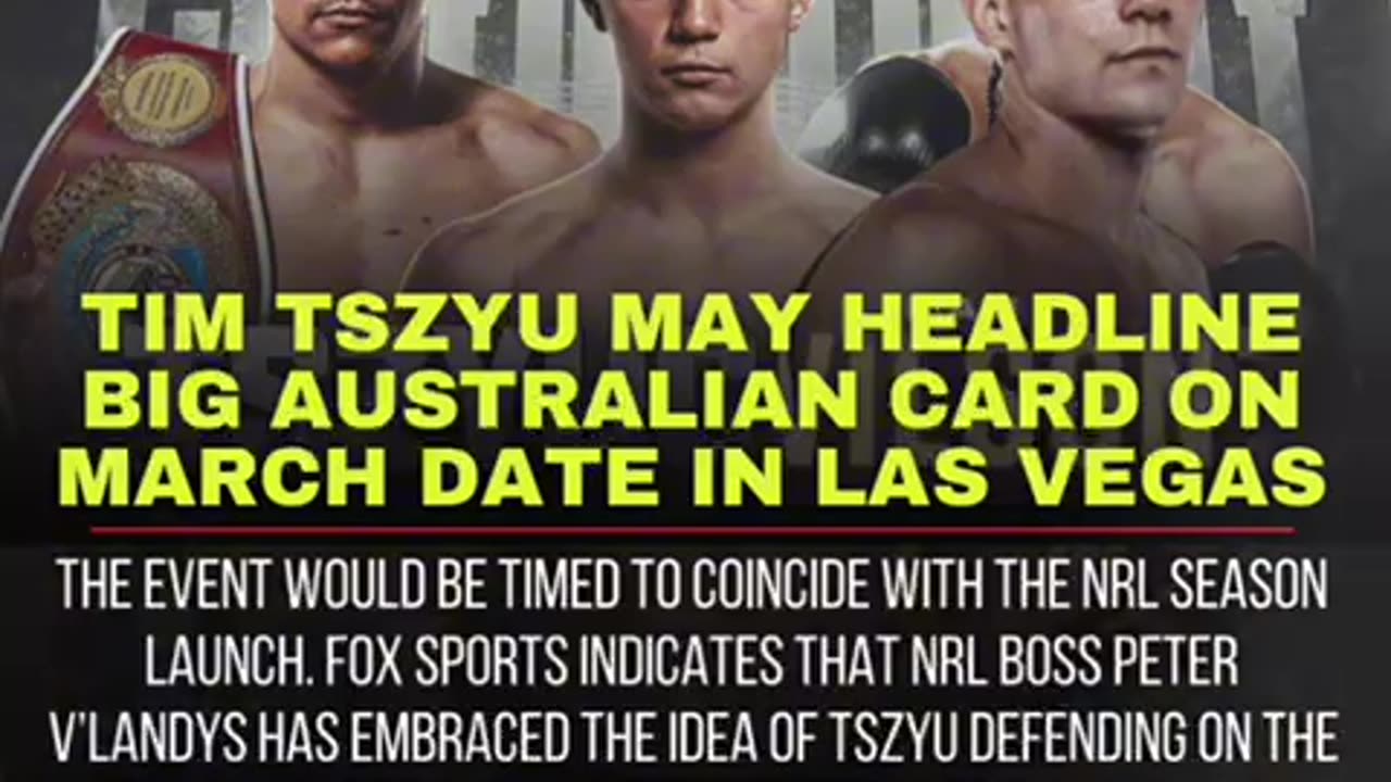 Tim Tszyu May Headline Big Australian Card on March Date in Las Vegas π¦πΊπ₯π₯πΊπΈ