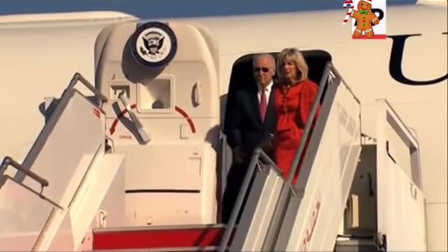 Biden's Wife Almost Gets Slipped* From Plane Stairs!