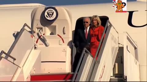 Biden's Wife Almost Gets Slipped* From Plane Stairs!