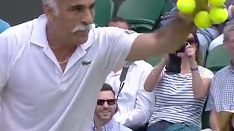 Mansour Bahrami trick serve