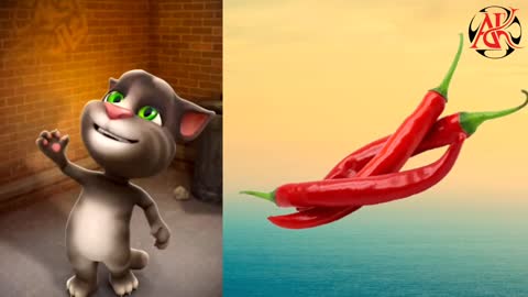 Mirchi hot pepper Talking Tom funny cat comedy billi cat comedy cat cartoon
