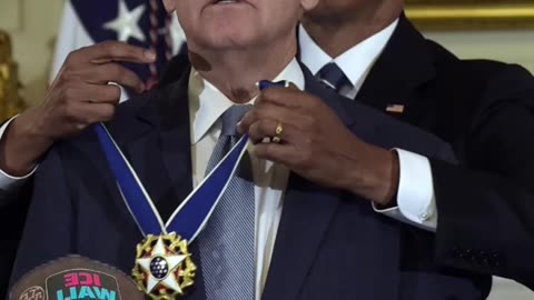 Did You Folks Ever See The Clip Of Biden Getting The Metal Of Freedom From Obama? Joe Looks Terrified BUT Why?!