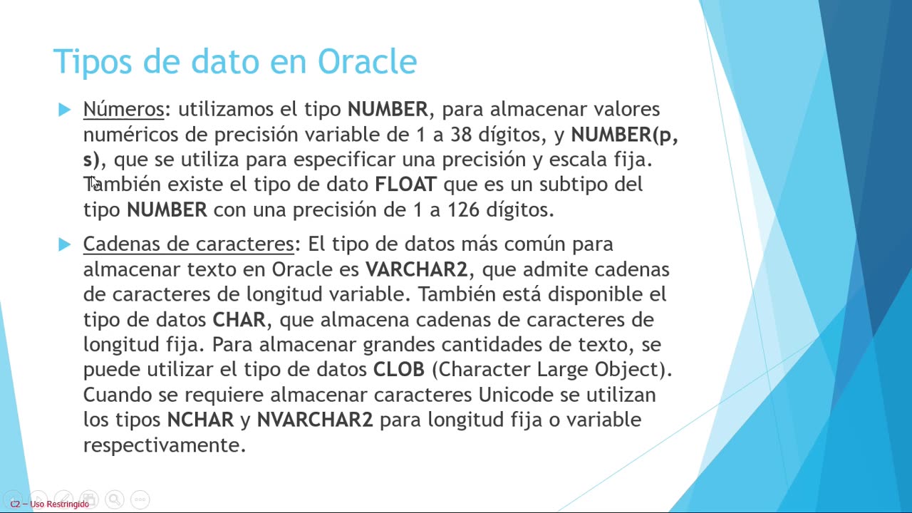 Oracle y el lenguaje PL/SQL parte 3. Tipos de dato.