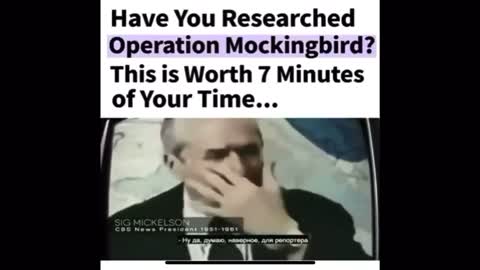 Research “Mockingbird” Media - post WW2 CIA took over MSM