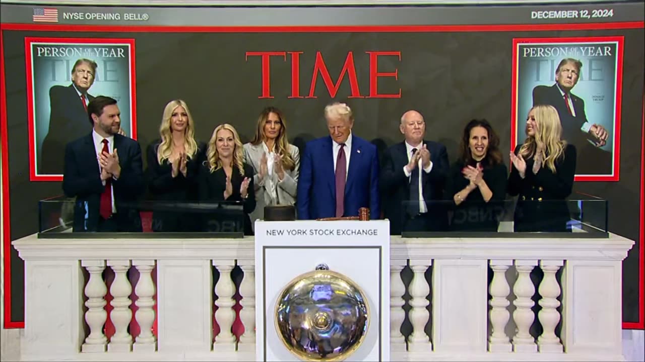 12/12/24 President Donald Trump rings the opening bell at the New York Stock Exchange NYSE