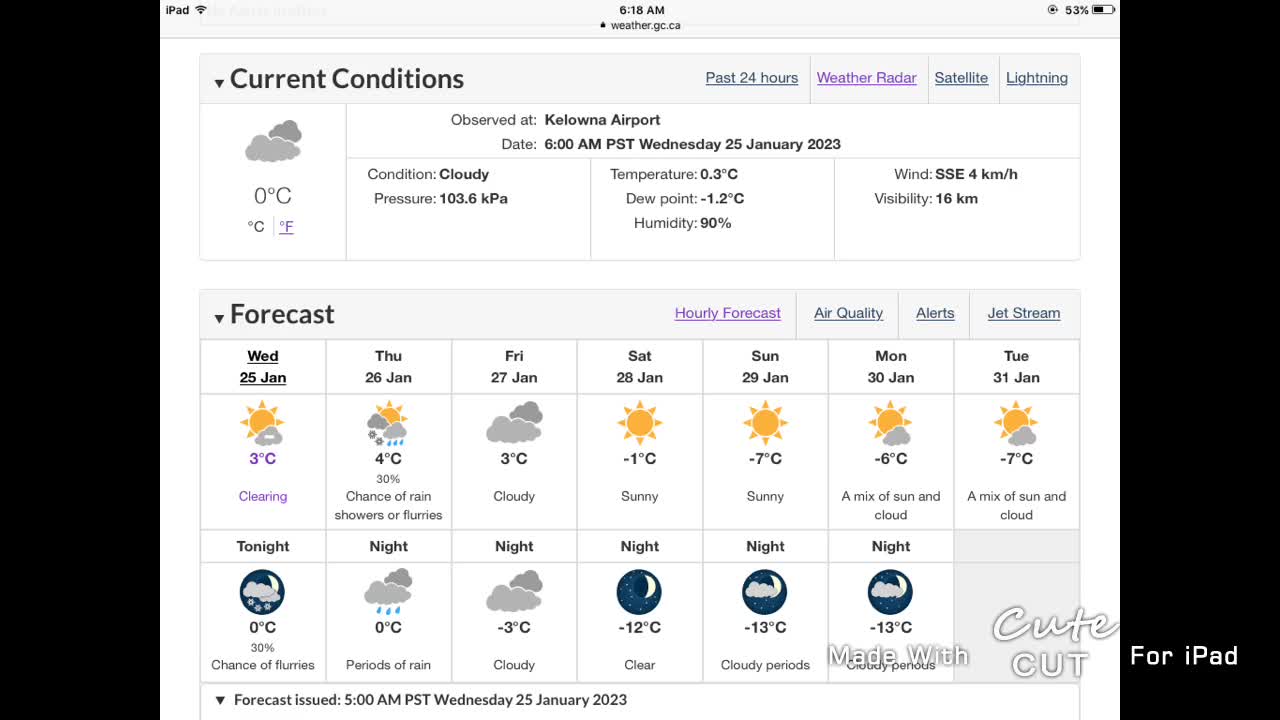 Weather Forecast For Kelowna January 25 2023