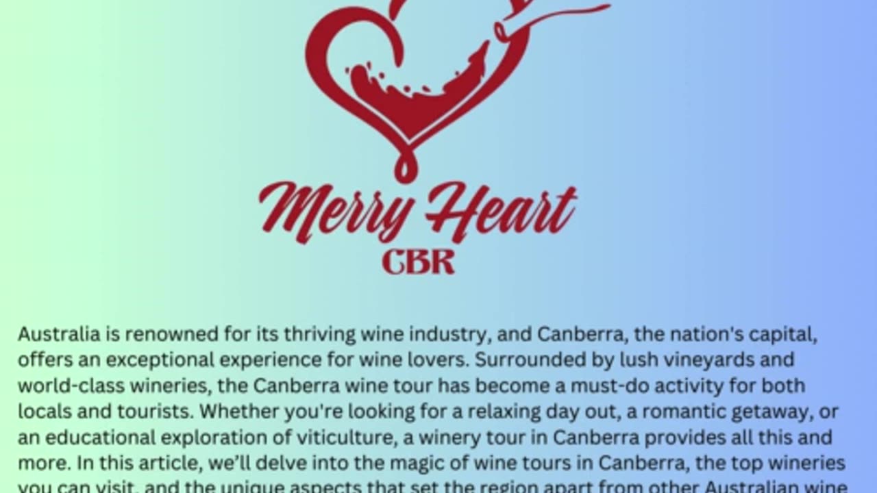 Embark on a Canberra winery