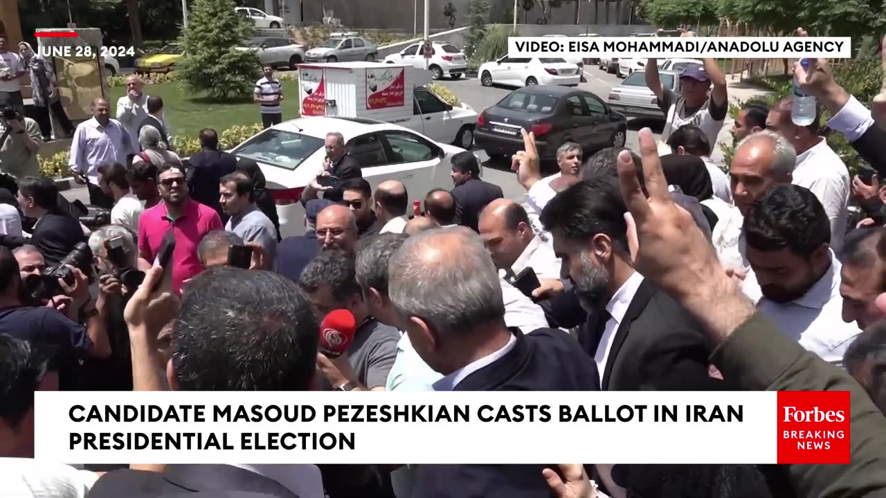 Reformist Candidate Masoud Pezeshkian Casts Ballot For Iran Presidential Election