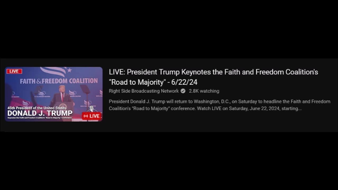 LIVE: President Trump Keynotes the Faith and Freedom Coalition's... 6.22.24