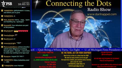 2022-01-16 18:00 EST - The Campaign Show: with Patrick Howley